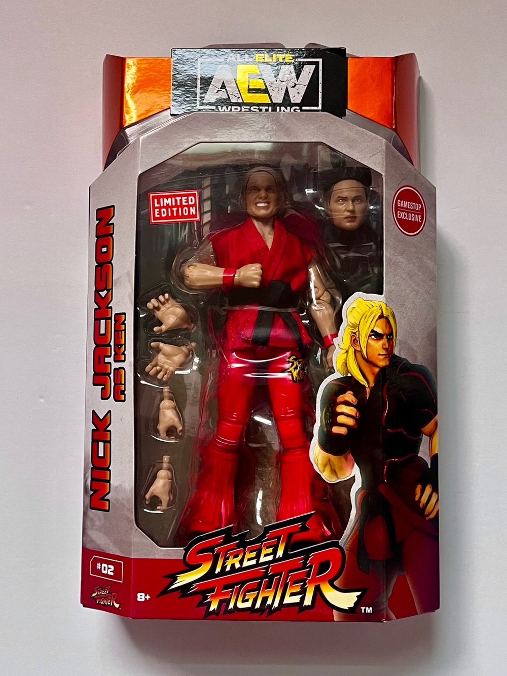 AEW elite collection Street fighter Nick Jackson as Ken